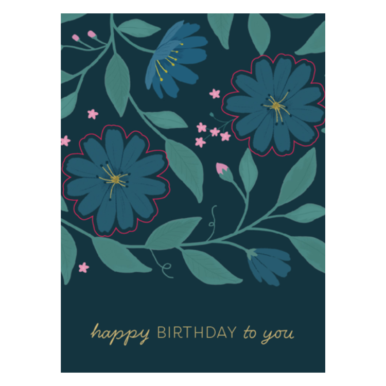 Premium Greeting Card BIRD SONG - Garden Foliage